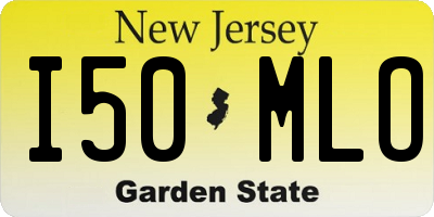 NJ license plate I50MLO