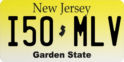 NJ license plate I50MLV