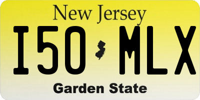 NJ license plate I50MLX
