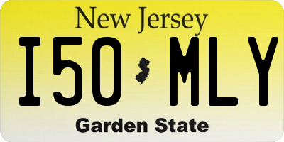 NJ license plate I50MLY
