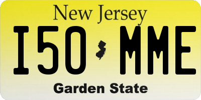 NJ license plate I50MME