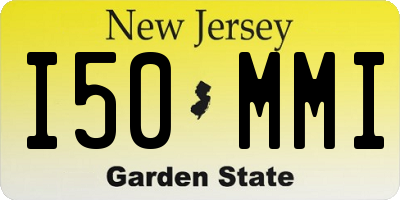 NJ license plate I50MMI