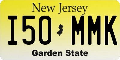 NJ license plate I50MMK