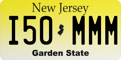 NJ license plate I50MMM