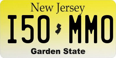 NJ license plate I50MMO