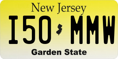 NJ license plate I50MMW