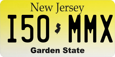 NJ license plate I50MMX