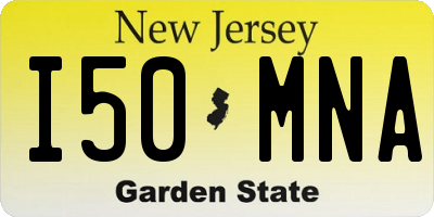 NJ license plate I50MNA