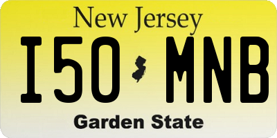 NJ license plate I50MNB