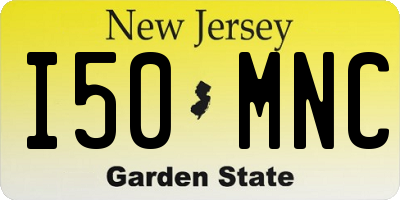 NJ license plate I50MNC