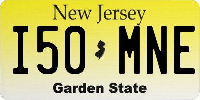 NJ license plate I50MNE