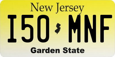NJ license plate I50MNF