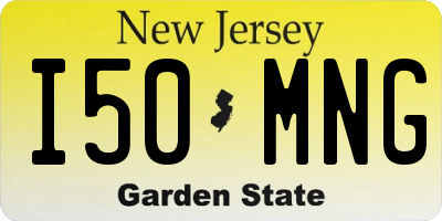 NJ license plate I50MNG