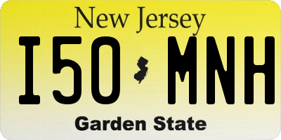 NJ license plate I50MNH