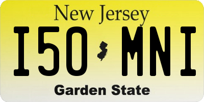 NJ license plate I50MNI