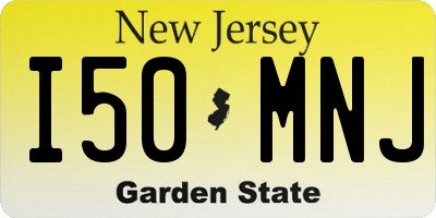 NJ license plate I50MNJ