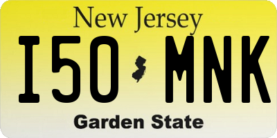 NJ license plate I50MNK