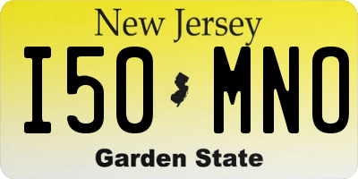 NJ license plate I50MNO