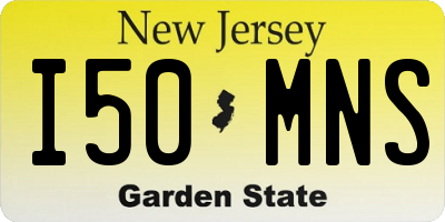 NJ license plate I50MNS