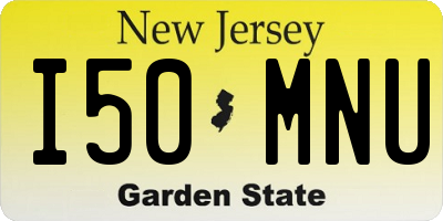 NJ license plate I50MNU