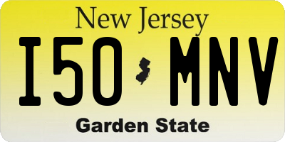 NJ license plate I50MNV