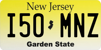 NJ license plate I50MNZ