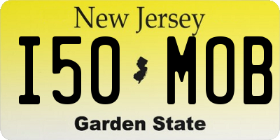 NJ license plate I50MOB