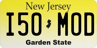 NJ license plate I50MOD