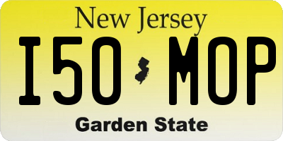 NJ license plate I50MOP
