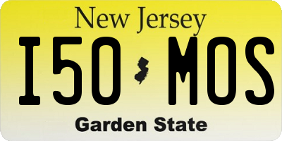 NJ license plate I50MOS