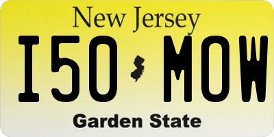 NJ license plate I50MOW