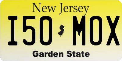 NJ license plate I50MOX