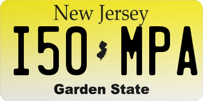 NJ license plate I50MPA