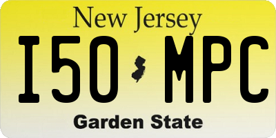 NJ license plate I50MPC