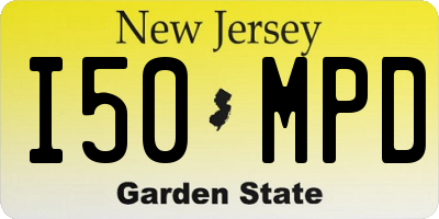 NJ license plate I50MPD
