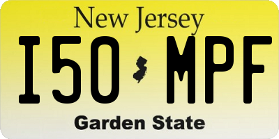 NJ license plate I50MPF