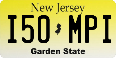 NJ license plate I50MPI
