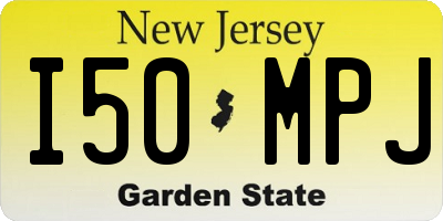 NJ license plate I50MPJ