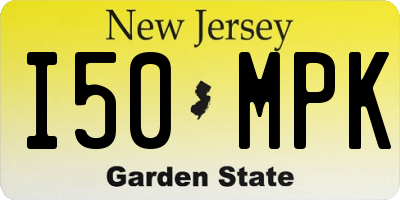 NJ license plate I50MPK