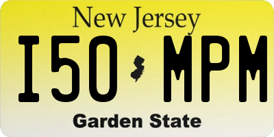 NJ license plate I50MPM