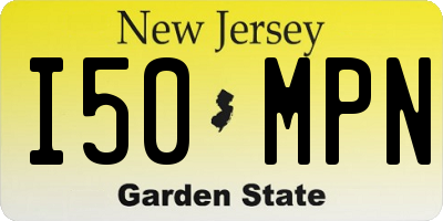 NJ license plate I50MPN