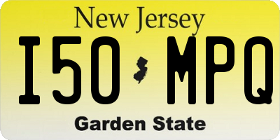 NJ license plate I50MPQ