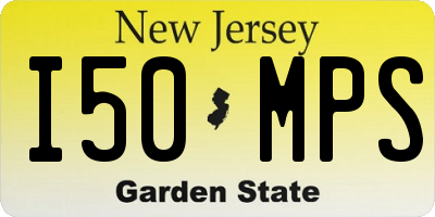 NJ license plate I50MPS