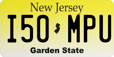 NJ license plate I50MPU