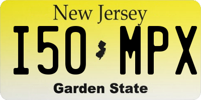 NJ license plate I50MPX