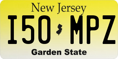 NJ license plate I50MPZ