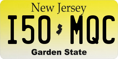NJ license plate I50MQC