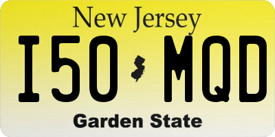 NJ license plate I50MQD