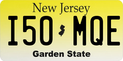 NJ license plate I50MQE
