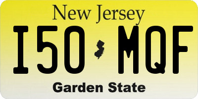 NJ license plate I50MQF